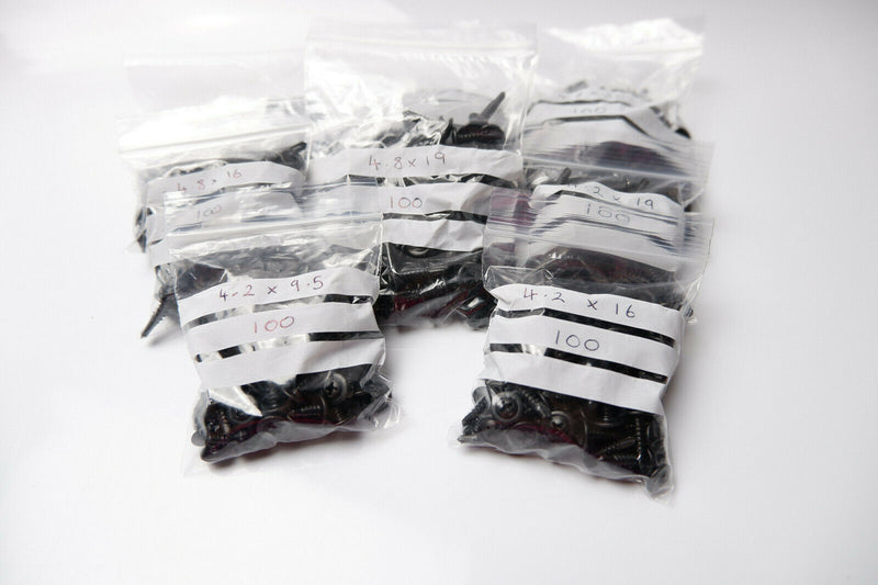 BLACK SELF DRILLING CAR INTERIOR PANEL SCREWS - SELF TAPPING ZINC