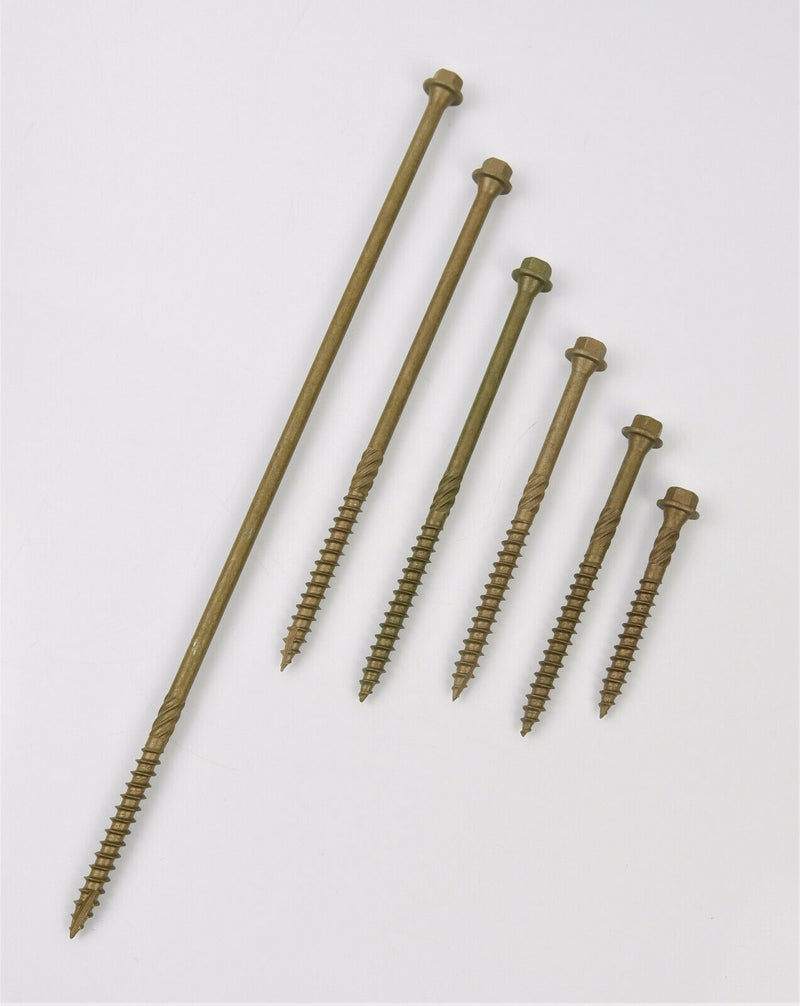 HEX HEAD LANDSCAPE SCREWS SLEEPER DECKING FIXING TIMBERFIX TIMBERLOK IN-DEX TYPE