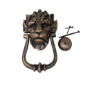 Cast Iron No.10 Downing Street Doorknocker Antique Brass Lion Head Front Door
