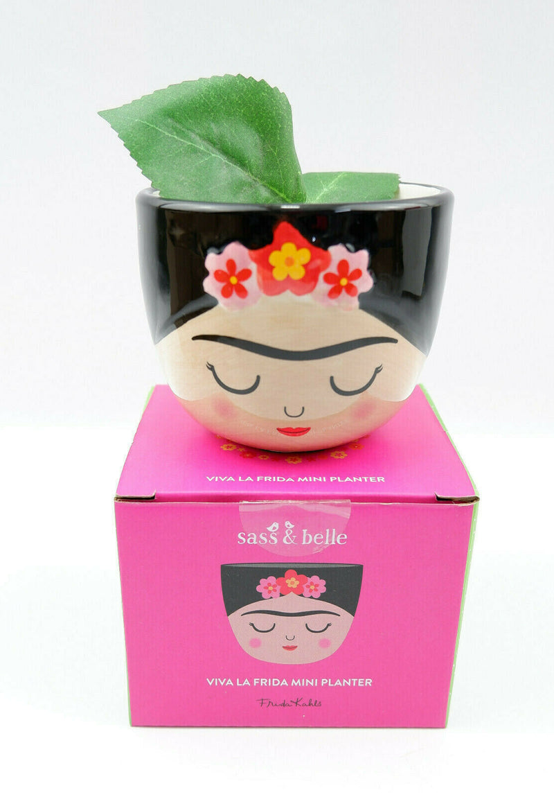Sass & Belle Mini Small Frida Kahlo Face Planter Flower Plant Pot Home Decor