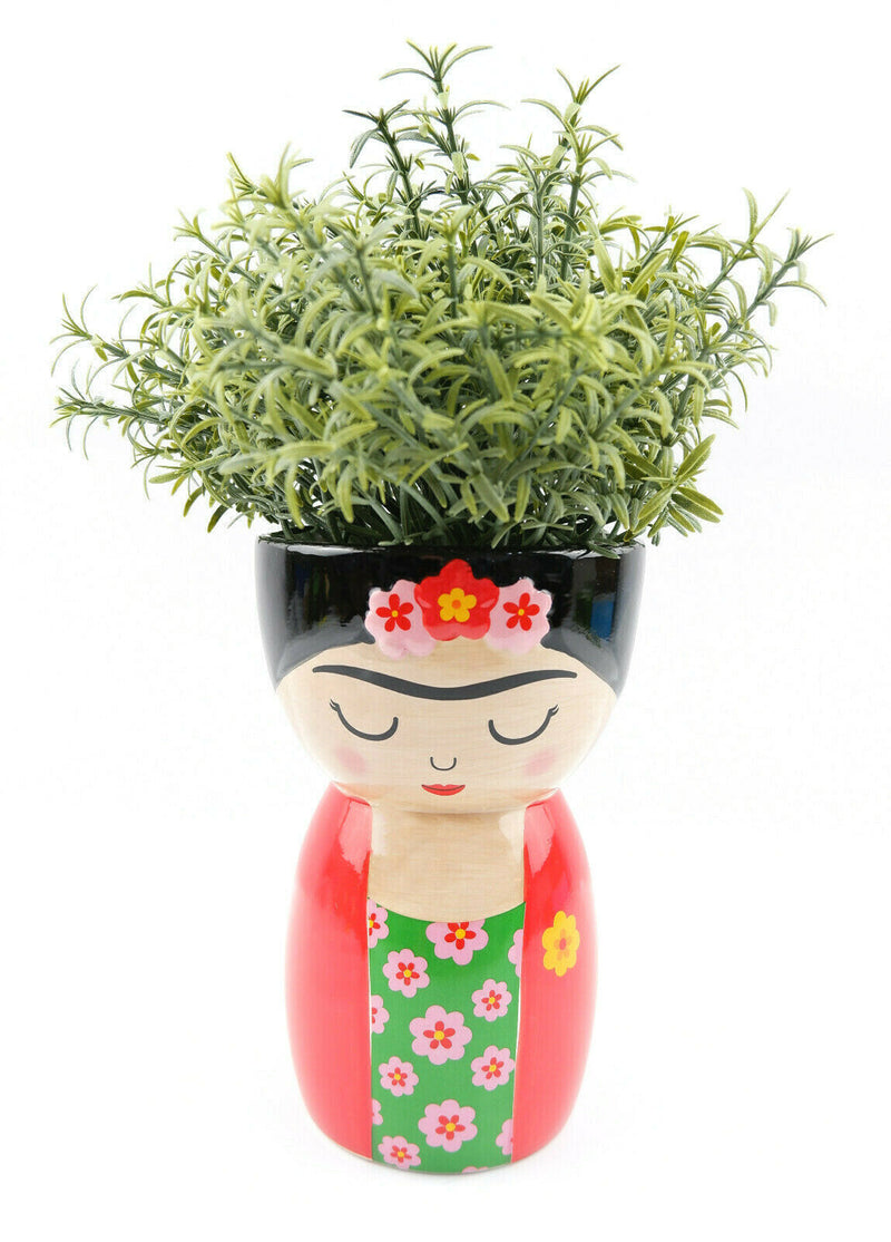 Sass & Belle Frida Kahlo Body Shaped Flower Vase Planter Mexican Decor Gift