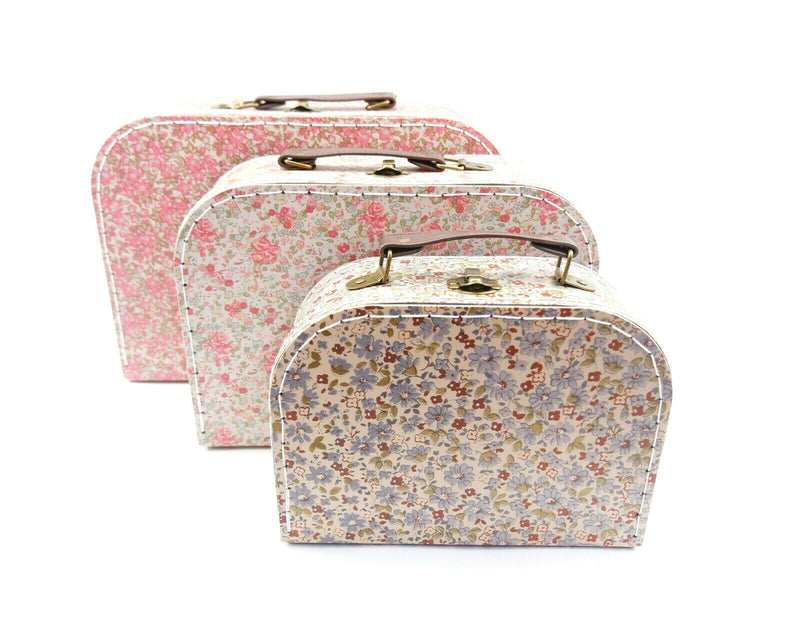 Sass and Belle Floral Vintage Style Retro Flowers Suitcase Home Storage Box