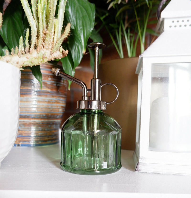 Sass & Belle Vintage Glass Botanical Style Plant Mister Water Spray Pot Garden