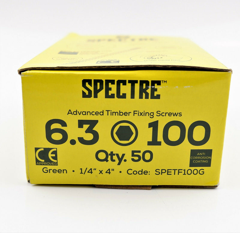 Spectre Landscape Screws Timber Sleeper Decking Fencing Fixing Hex Head 50 Pack