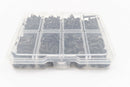 Set of 215 Assorted No.4 6 8 & 10 Black Flange Pozi Pan Self Tapping Screws