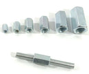 ALLTHREAD CONNECTORS THREADED ROD BAR STUD HEXAGON CONNECTING NUTS ZINC PLATED