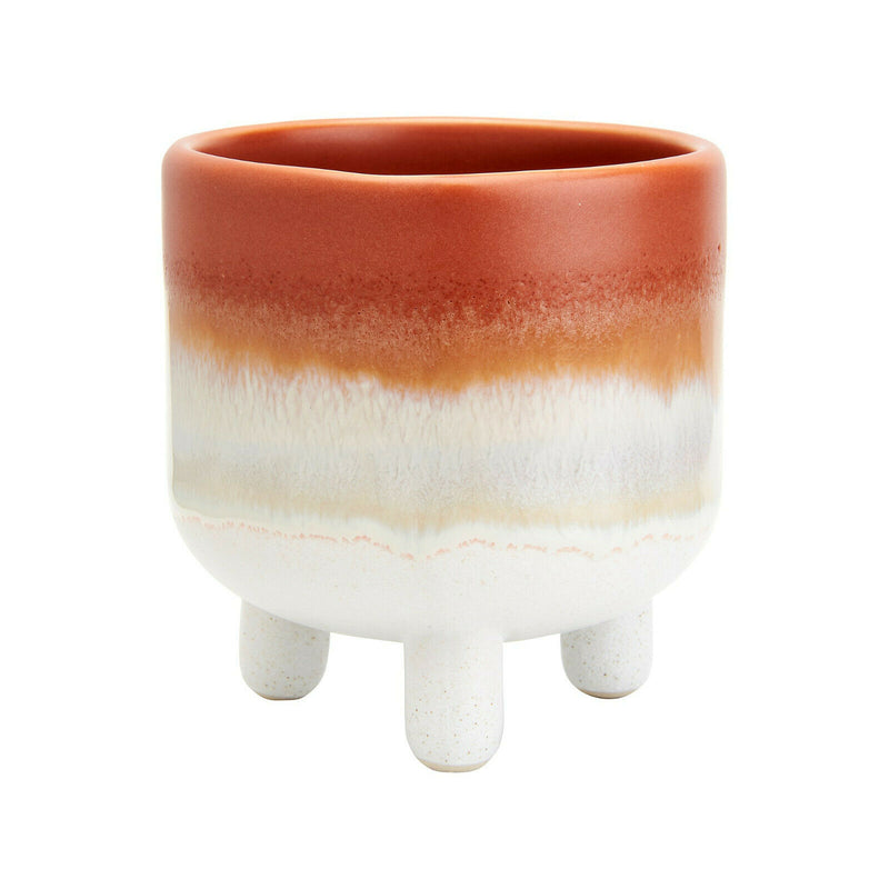Sass& Belle Ombre Dip Mojave Glaze Ceramic Mini Plant Pot On Legs House Planter