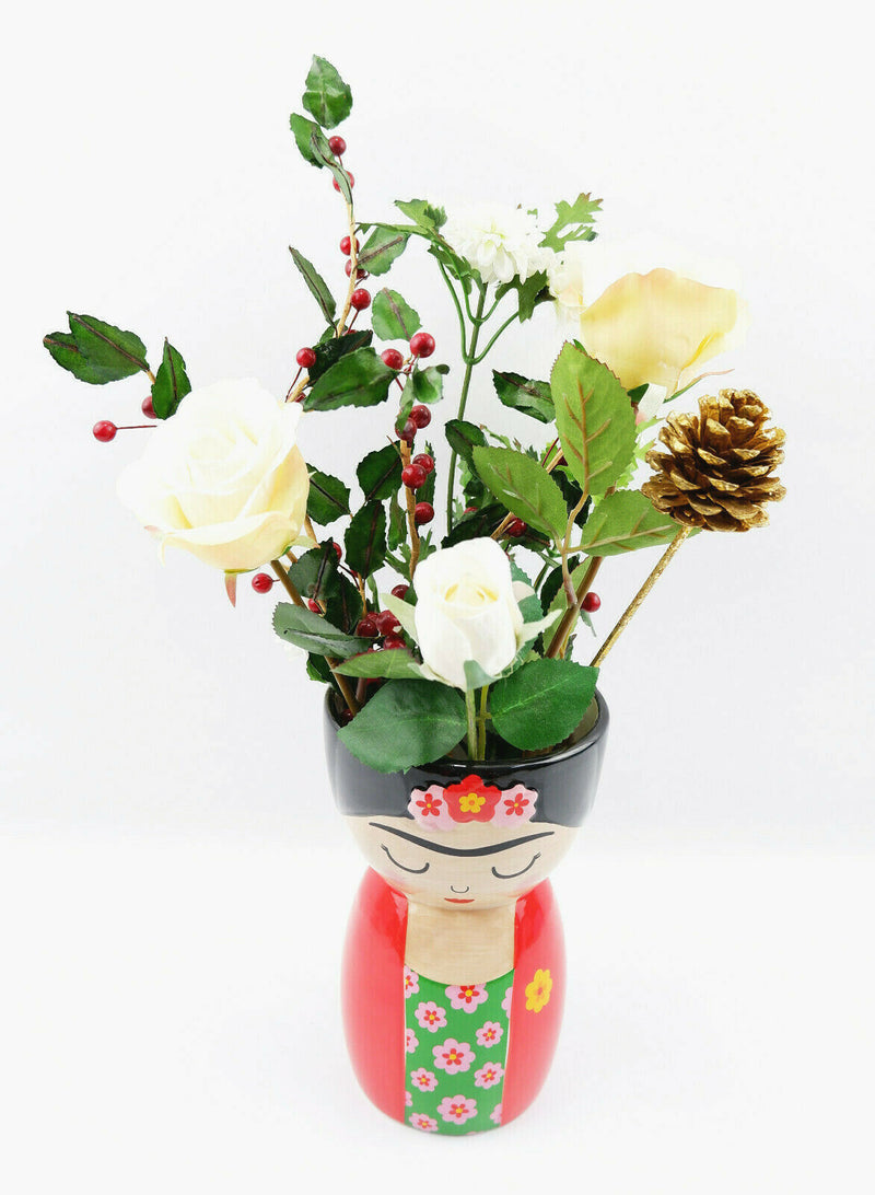 Sass & Belle Frida Kahlo Body Shaped Flower Vase Planter Mexican Decor Gift