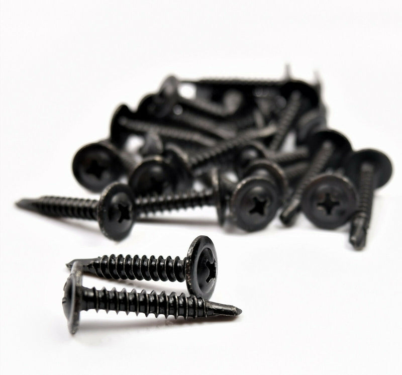 BLACK SELF DRILLING CAR INTERIOR PANEL SCREWS - SELF TAPPING ZINC
