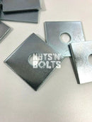 M8 x 40mm x 40mm x 5mm THICK SQUARE PLATE WASHERS ZINC PLATED 8mm x 40 x 40 x 5