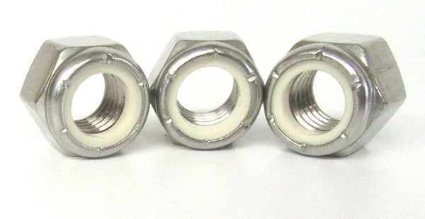 3/8" UNC 16 TPI UNC A2 STAINLESS NYLOC NUTS IMPERIAL HEX NYLON INSERT NUT 9/16"