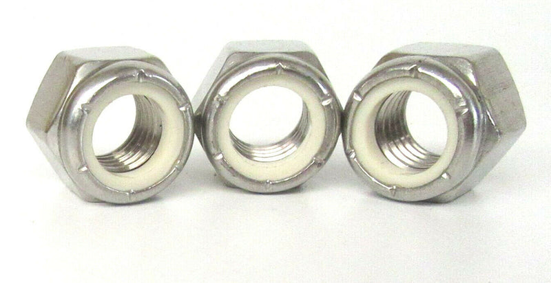 3/8" UNC 16 TPI UNC A2 STAINLESS NYLOC NUTS IMPERIAL HEX NYLON INSERT NUT 9/16"