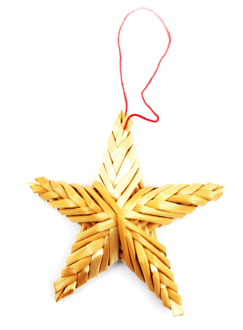 Traditional Straw Christmas Scandinavian Nordic Festive Decorations Set of 12