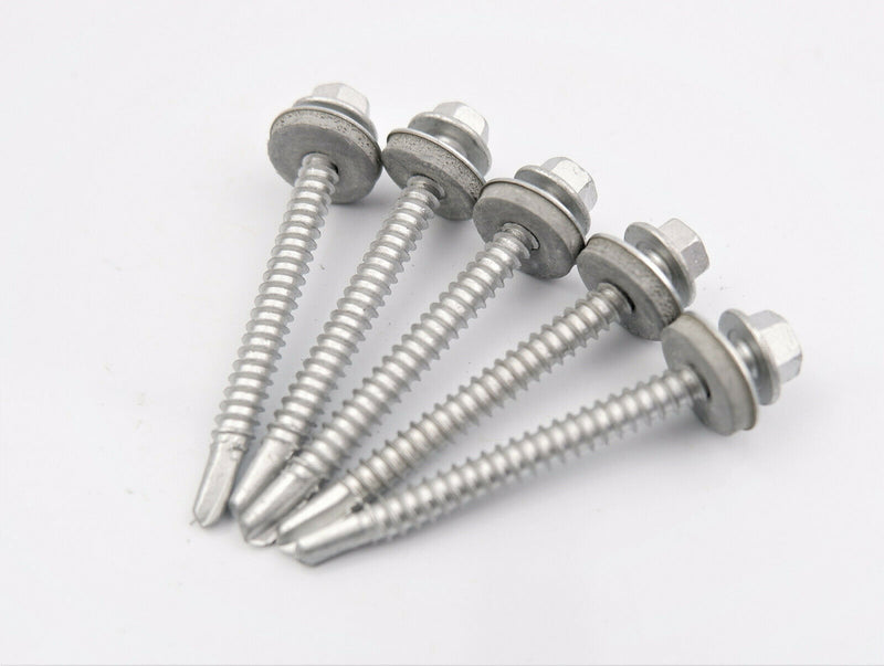 (Pack OF 200) 5.5 x 57mm Tech Screws for roofing & cladding self drill tek screw