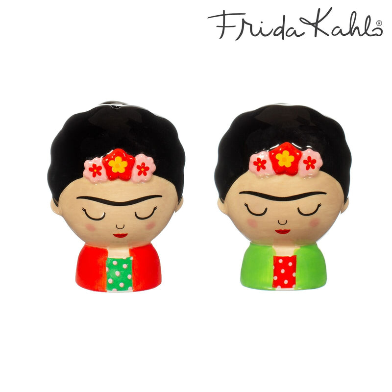 Sass & Belle Frida Kahlo Salt & Pepper Shakers Ceramic Kitchen Meals Dinner