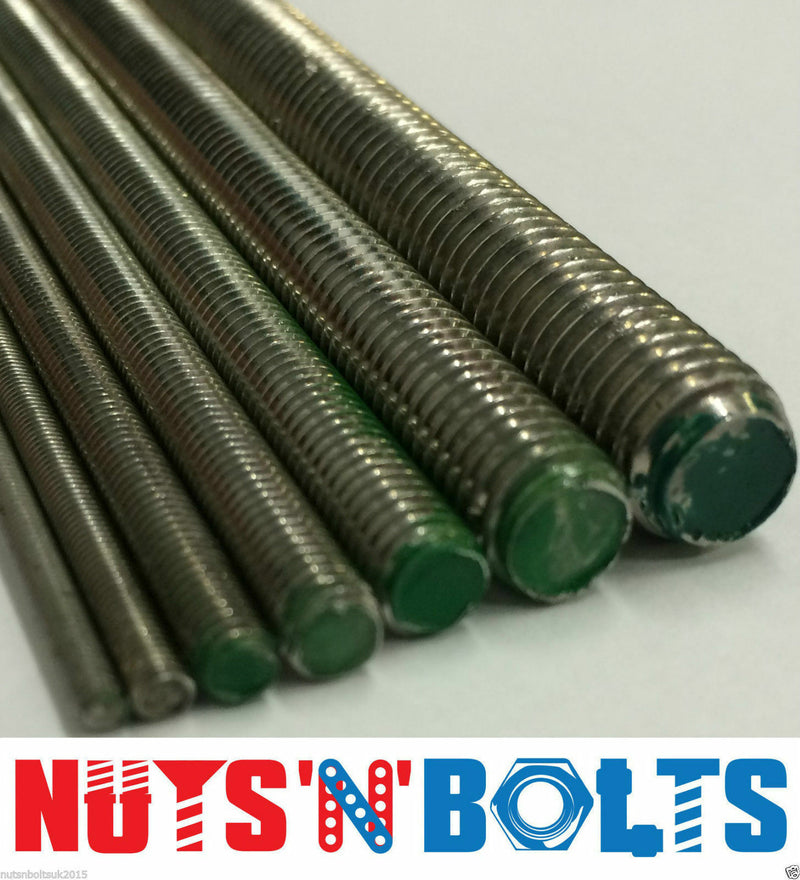 A2 UNC STAINLESS STEEL FULLY THREADED ROD/BAR/STUDDING/ALLTHREAD 1 4 5 6 3 8 1 2