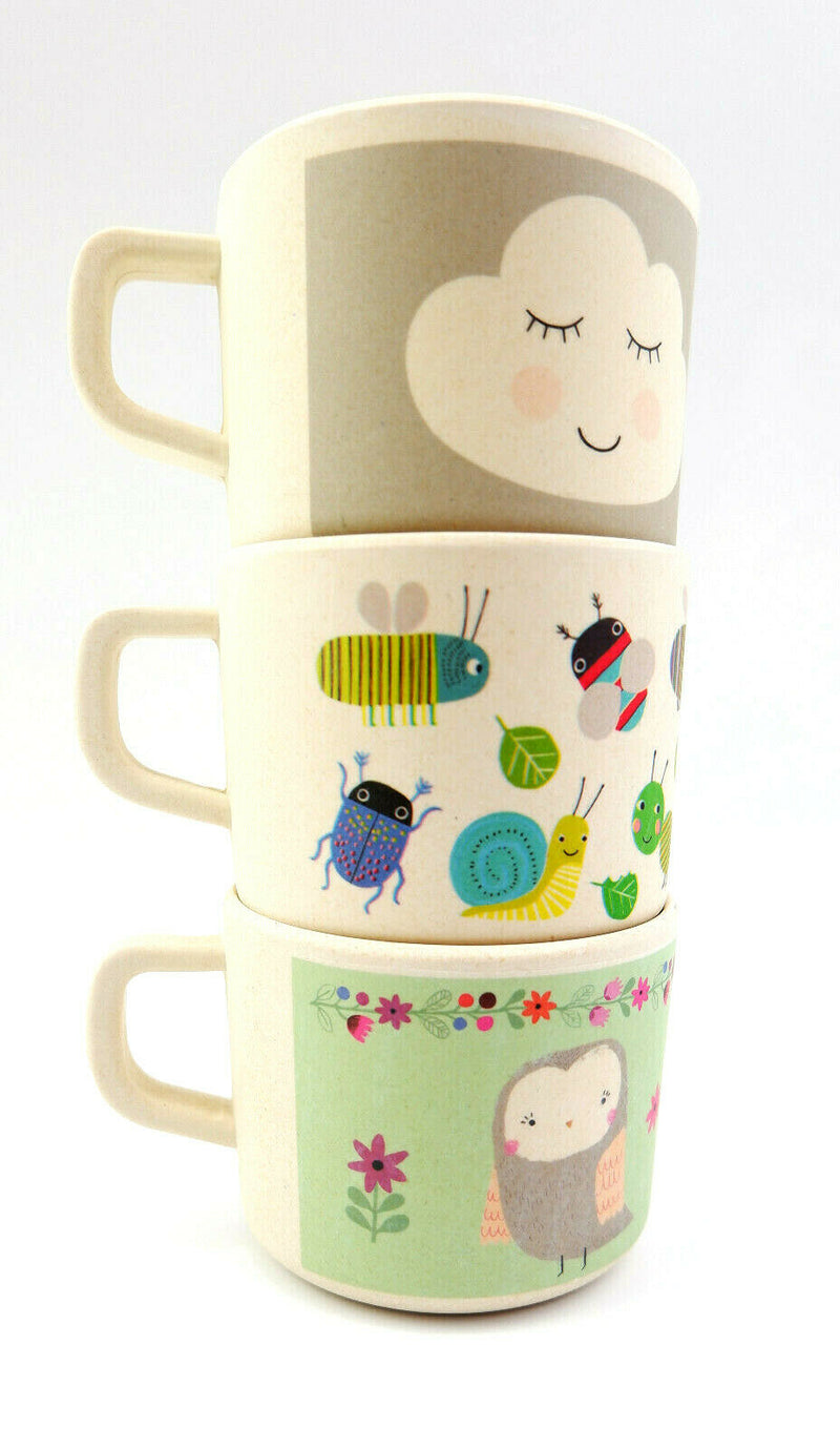 Eco Friendly Bamboo Composite Kids Cold Hot Drink Mug Cup Boys Girls Tableware