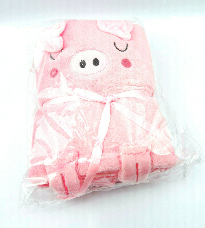 Oink The Piglet Pig Farm Baby Blanket Soft & Cute Cuddly Nursery Bed Gift