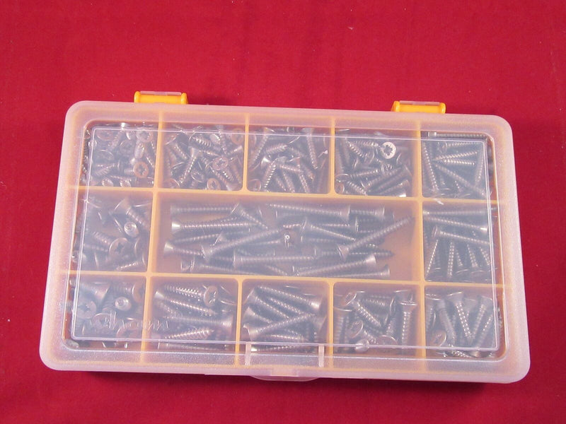 A2 Stainless Steel Pozi Countersunk Self Tapping Screws Assortment kit box set