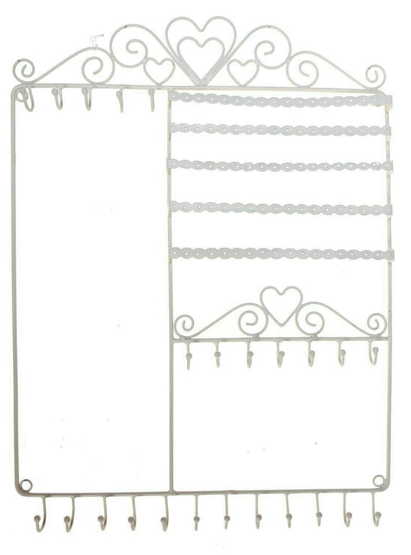 Sass and Belle Cream Wall Mounted Jewellery Holder Necklace Rings Storage Gift