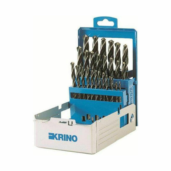 29 Piece KRINO HSS Jobber Drill Set - Imperial Sizes 1/16 - 1/2 DIN 338 TLD29