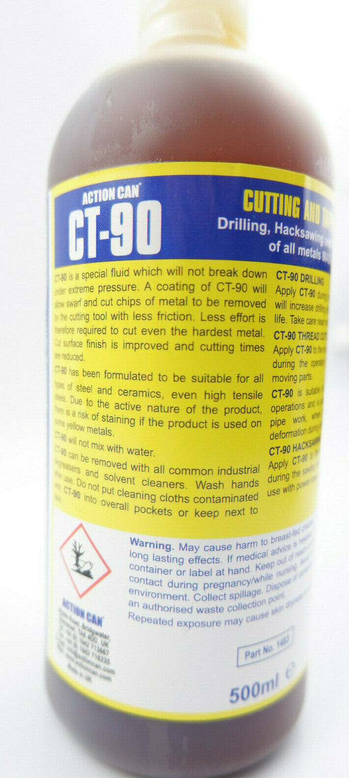 1 bottle of CT-90 Fluid and 1 Tin of CT-90 Compound cutting and tapping solution