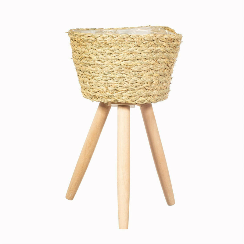 Sass & Belle Basket Planter on Legs Large Plant Holder Storage Flower
