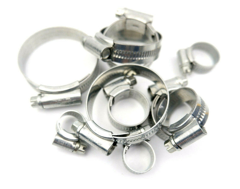 100 x Jubilee Hose Clips with Dispenser Rack Stand and 3 Flexible Drivers Clamp