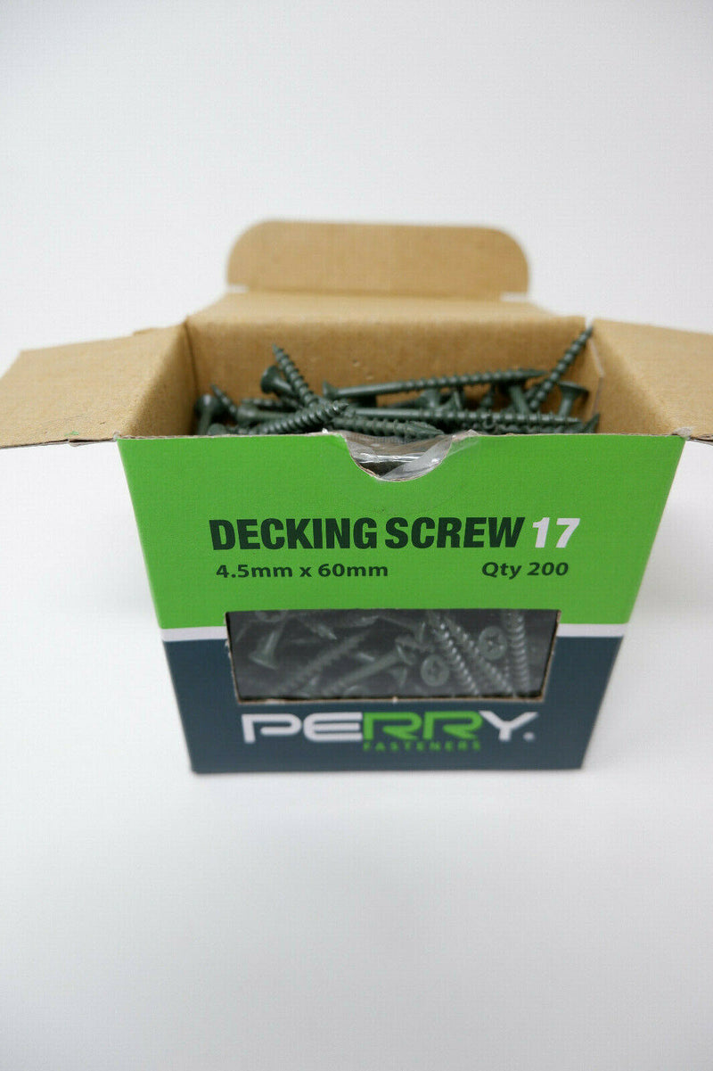 Green Decking Screws 50-75 mm Weather Treated Pozi Countersunk Fencing Fasteners