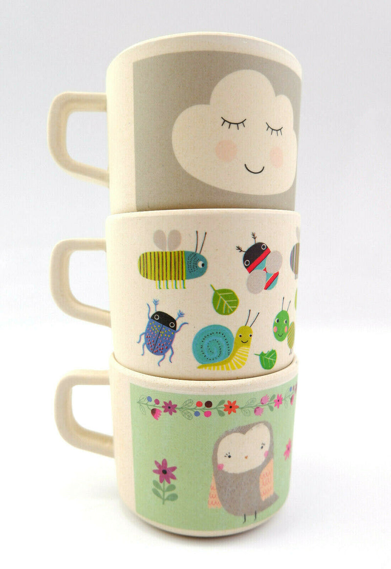 Eco Friendly Bamboo Composite Kids Cold Hot Drink Mug Cup Boys Girls Tableware