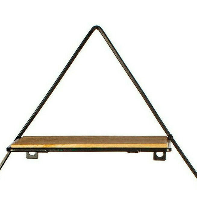 Sass & Belle Black Diamond Shaped Shelf Storage Wall Mount Home Decoration