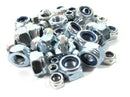 300 Grams Mixed Pack of Nyloc Nuts M4 M5 M6 M8 M10 M12 Assortment Mix Pack