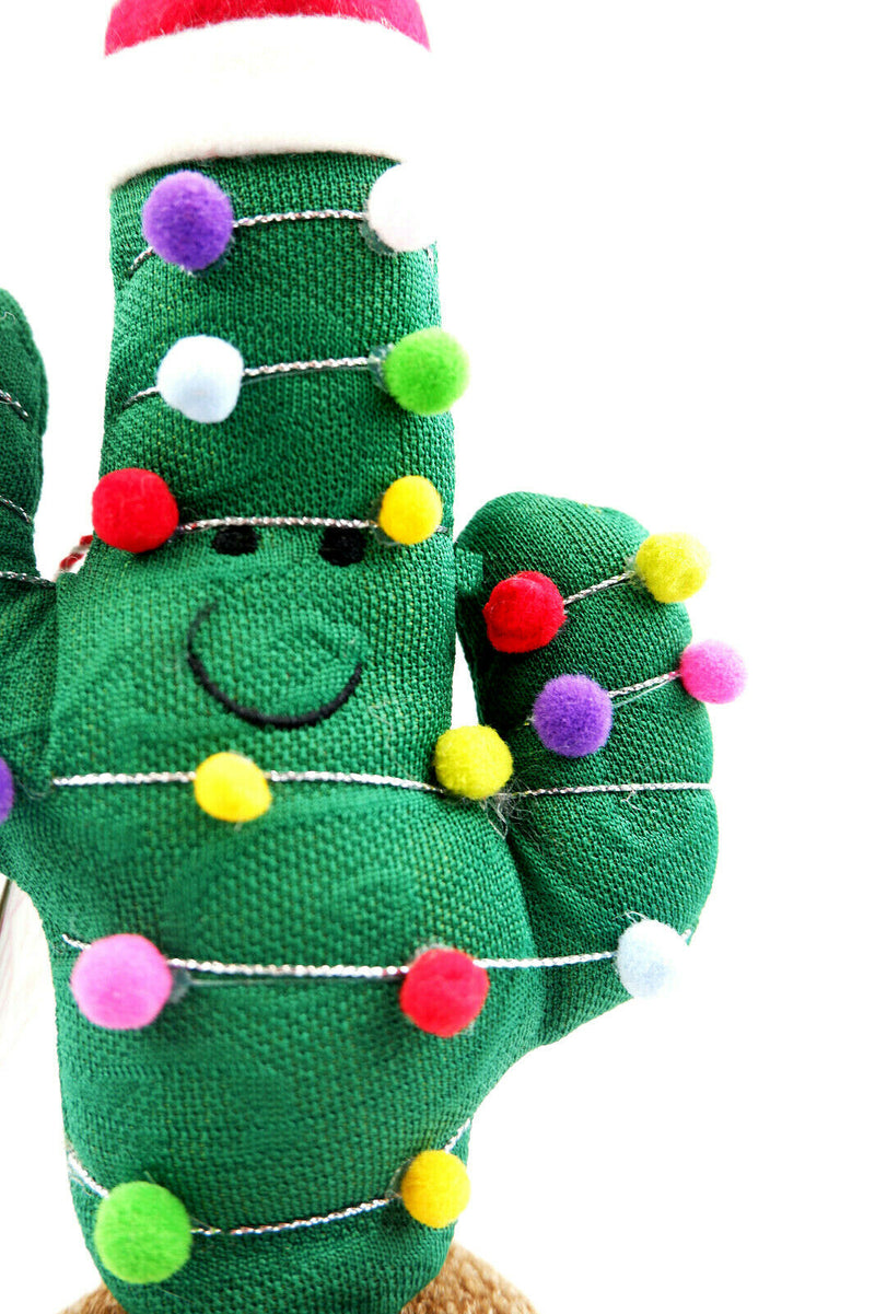 Sass and Belle Large Knitted Festive Cactus Christmas Decoration Funky