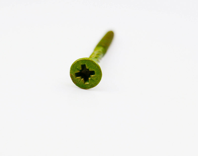 TIMco GREEN DECKING SCREWS 4.5 x 50mm COATED POZI COUNTERSUNK CSK EXTERIOR PZ2