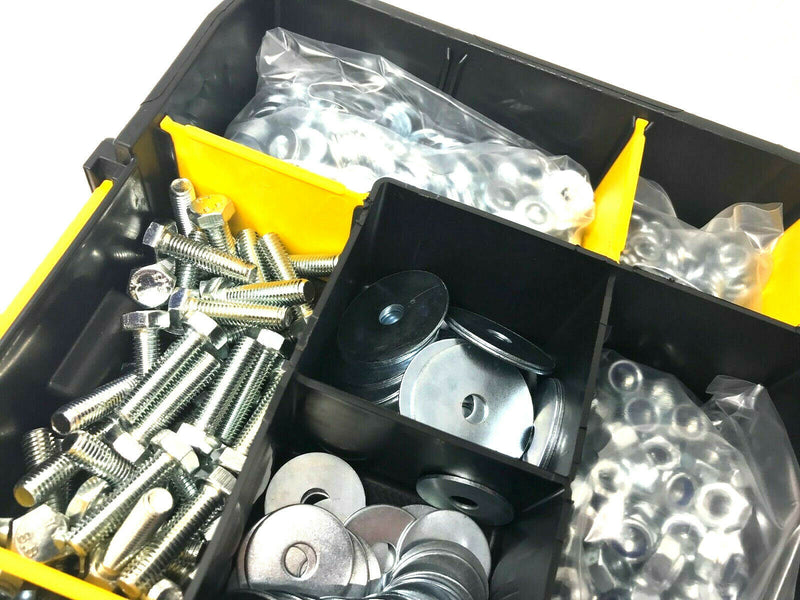 945 Piece GRADE 8.8 M8 8mm Stanley Box ZINC NUTS BOLTS AND WASHER ASSORTMENT KIT