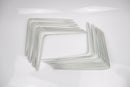 SHELF BRACKETS WHITE&GREY ASSORTMENT SIZES LONDON PATTERN METAL,TRIANGLE Pack20