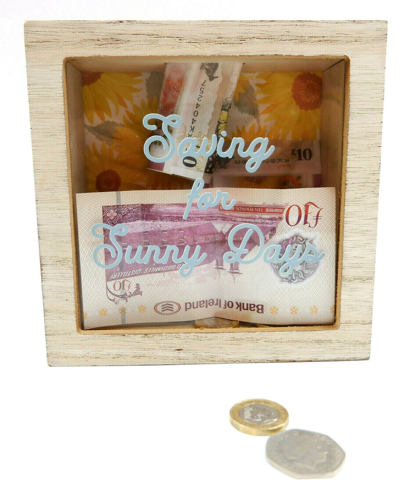 Sass and Belle Money Boxes Cash Coin Sloth Dog Cat Moon Sunflower Map Moneybox
