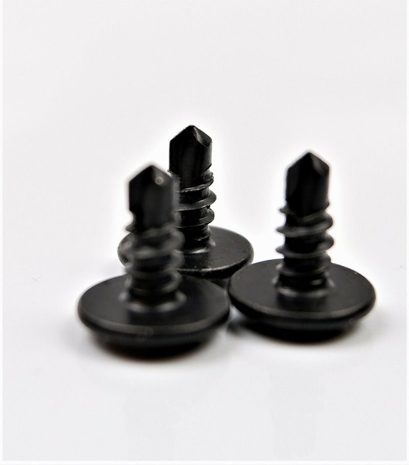 BLACK SELF DRILLING CAR INTERIOR PANEL SCREWS - SELF TAPPING ZINC