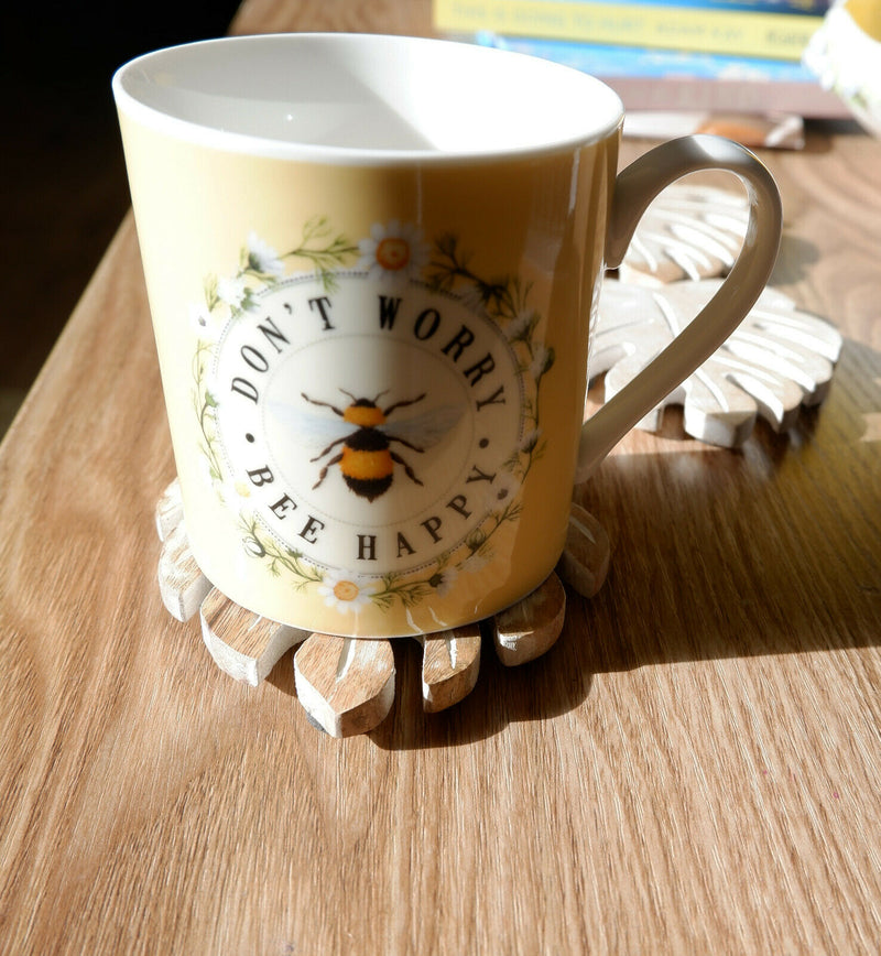 Rustic 4 Set Wooden Plant Leaf Drink Tea Coffee Cup Coasters  Natural Home Decor