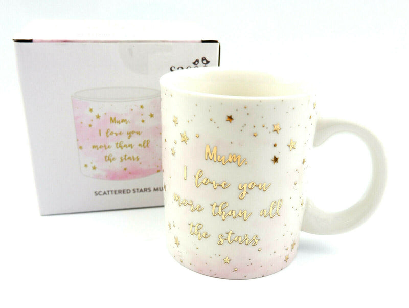 Scattered Stars Mum Mother Ma I Love You More than Mug Gift Box Tea Coffee