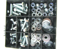 Grade 8.8 Assorted Box kit M10 Nuts And Bolts Setscrews Bright Zinc 150 Pieces