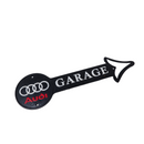 Cast Iron Audi Garage Straight Arrow Sign Audi Logo Workshop Shop Wall Plaque