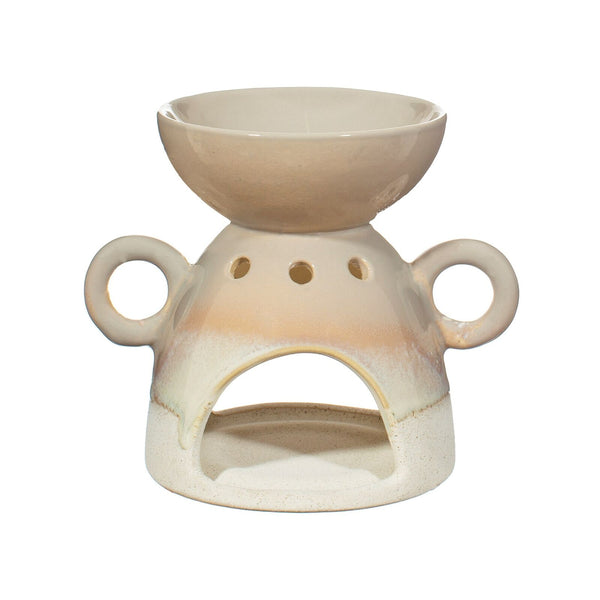 Sass & Belle Mojave Glaze Grey Oil Burner Stonware Deep Dish Reactive Glaze