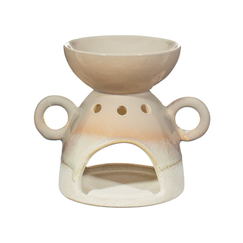 Sass & Belle Mojave Glaze Grey Oil Burner Stonware Deep Dish Reactive Glaze