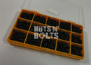 310 ASSORTED PIECE, No. 4 6 8 10 BLACK FLANGE POZI PAN SELF TAPPING SCREWS KIT
