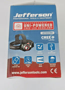 JEFFERSON 580 LUMENS RECHARGEABLE UNI-POWERED CREE LED HEADLAMP - CREE LED USB