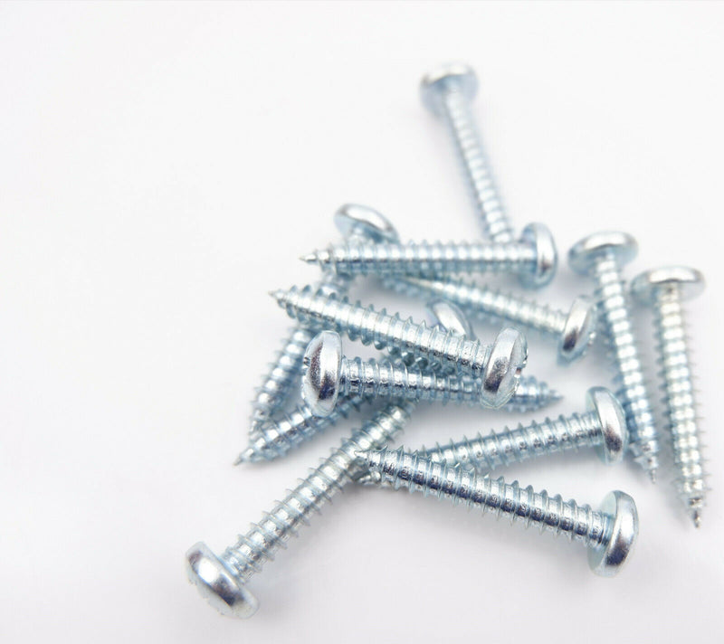 4.8 x 38 POZI PAN SELF TAPPING SCREWS ZINC PLATED POZIDRIVE TAPPERS