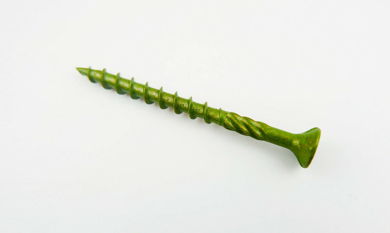 TIMco GREEN DECKING SCREWS 4.5 x 50mm COATED POZI COUNTERSUNK CSK EXTERIOR PZ2