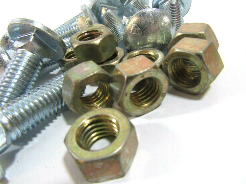 1/2 UNC x 1 1/2 Cup Square Bolts Bright Zinc with Hex Nuts Old type Pack of 10