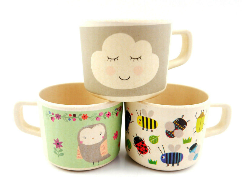 Eco Friendly Bamboo Composite Kids Cold Hot Drink Mug Cup Boys Girls Tableware